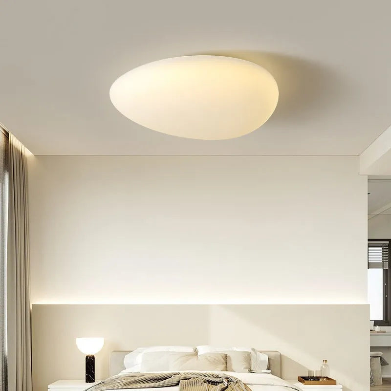 Modern minimalist LED ceiling light in White Endless finish for master bedroom 10-15 square metres