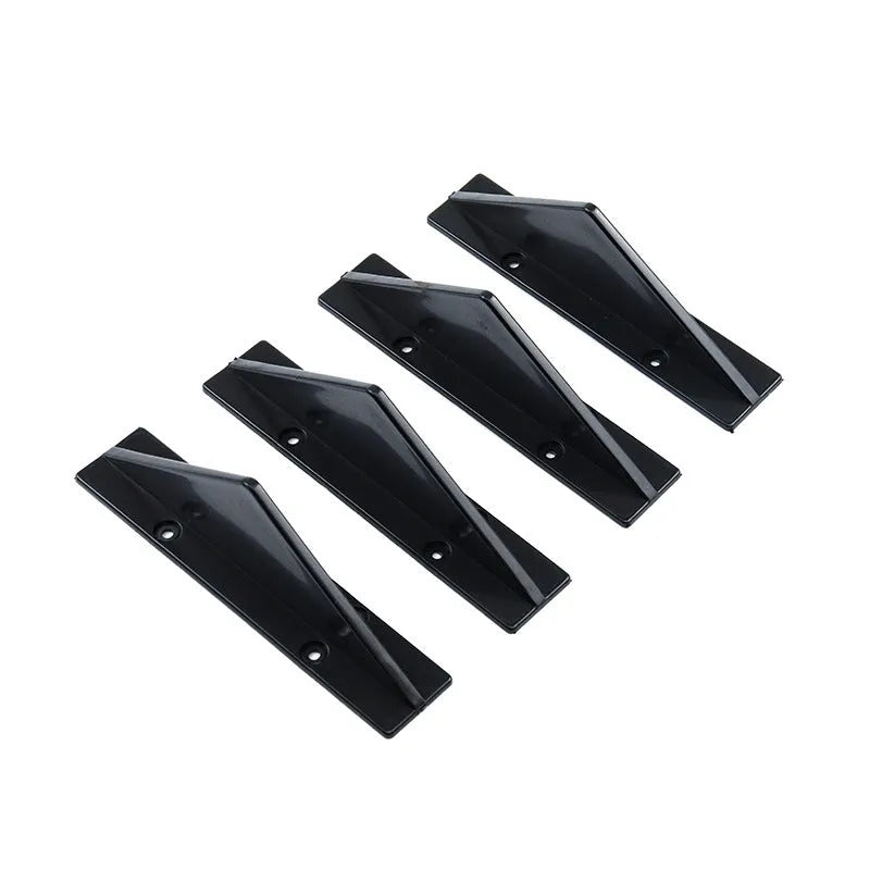 Black carbon fibre ABS triangle rear spoiler for General Motors vehicles with mounting hardware