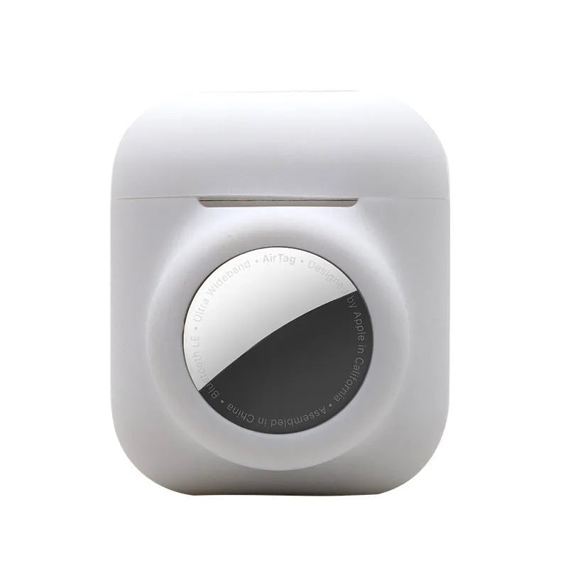 Silicone AirTag protective sleeve with flip cover in various colour options