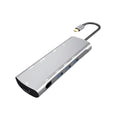 Grey USB-C docking station with HDMI, VGA, USB 3.0 ports and 140mm cable