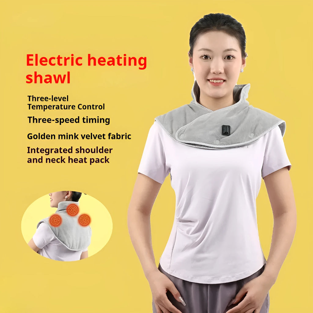 USB electric heating shawl scarf neck shoulder warmer 10W 5V2A in grey colour