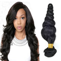 Loose wave virgin human hair wig curtain in natural black, 100% real hair, factory direct price