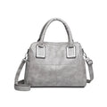 Women's horizontal square shoulder bag in neutral colour with phone pocket and file compartment