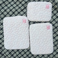 Embroidered bubble cotton tablet PC bag in milky white, light purple or pink, nylon laptop storage sleeve for 11, 13 or 15 inch devices