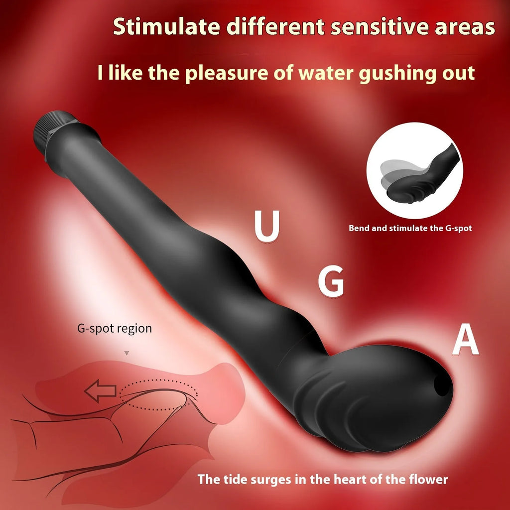 Black silicone sausage filler hosepipe flusher for manual back court cleaning