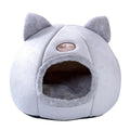 Fully enclosed winter cat nest sofa bed in plush fabric, size available up to 40cm