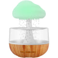 White raining cloud shaped humidifier with LED mood lights and water drop effect