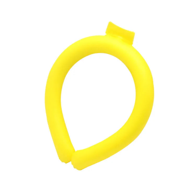 Cooling neck hanging ice ring in blue colour for outdoor sports heatstroke prevention