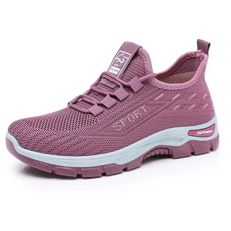 Casual low-top sneakers with soft PVC soles in black, grey, brown, red or light purple