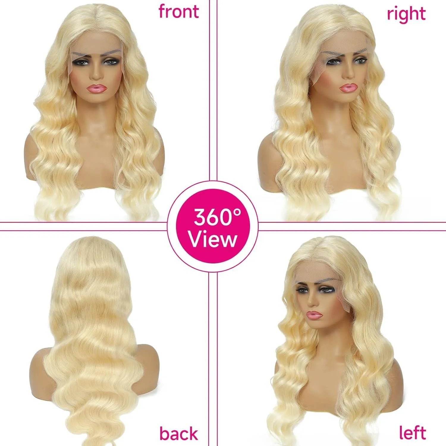 Women's front lace synthetic wig in M1 539 613 colour with medium-long curly style