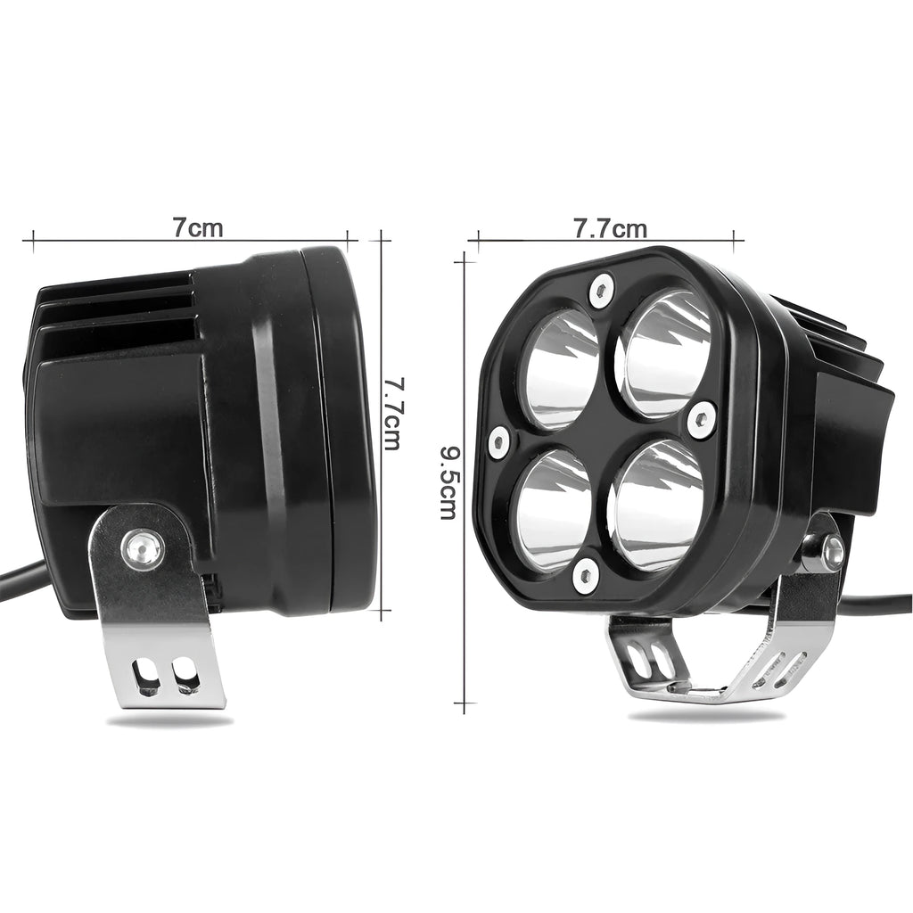 TYL-40W off-road LED spotlight 40W in black aluminum alloy housing for 4x4 and truck auxiliary lighting