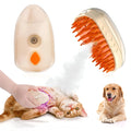Yellow cat steam brush with silicone head and ringworm detector lamp for pet grooming