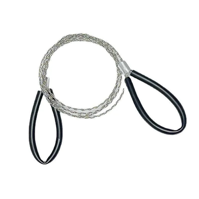 German stainless steel survival hand saw with black or red colour options showing four-section design