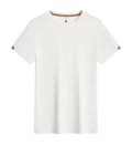 Round neck ice-feeling pullover work top in black, size S to 4XL