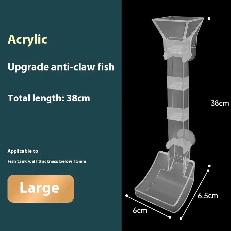 Aquarium precise feeding dish set with plastic feeding tubes, cleaning brush and feed spoon