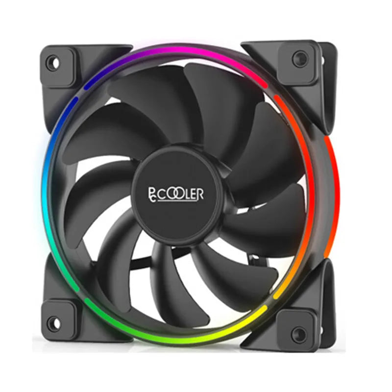 Three 120mm black RGB computer case fans with hydraulic bearings