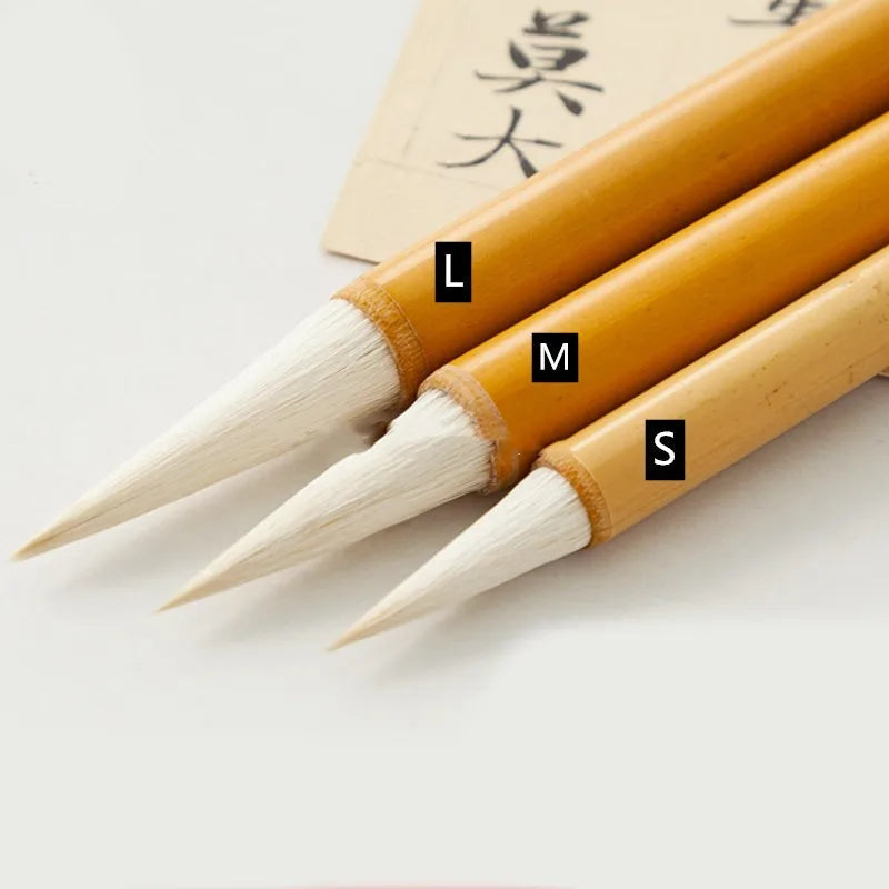 Chinese painting brush with Yang Hao Jia Jian nib and bamboo handle in Large, Medium or Small option