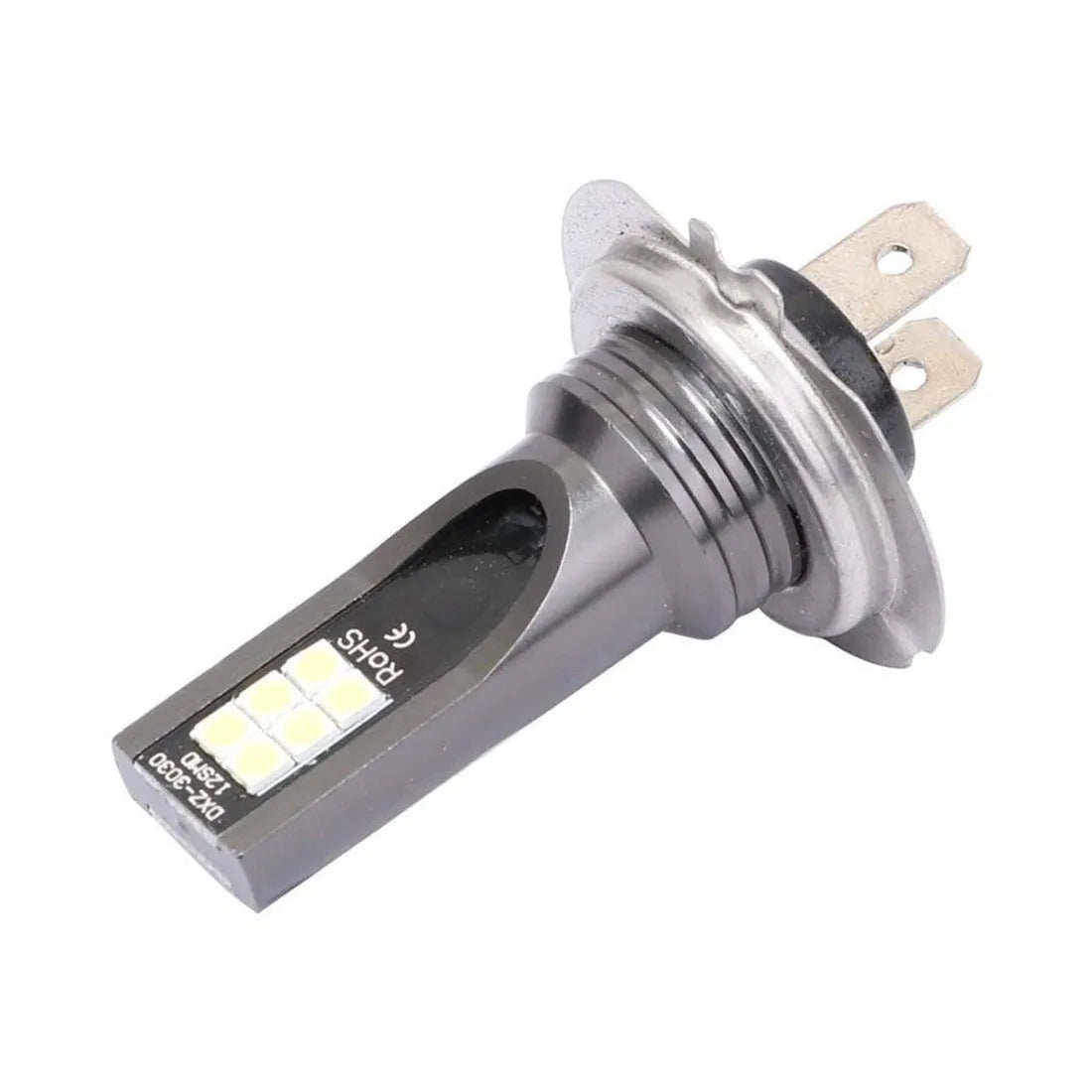 H7 110W LED car fog lights with 12 SMD LEDs in aluminium housing