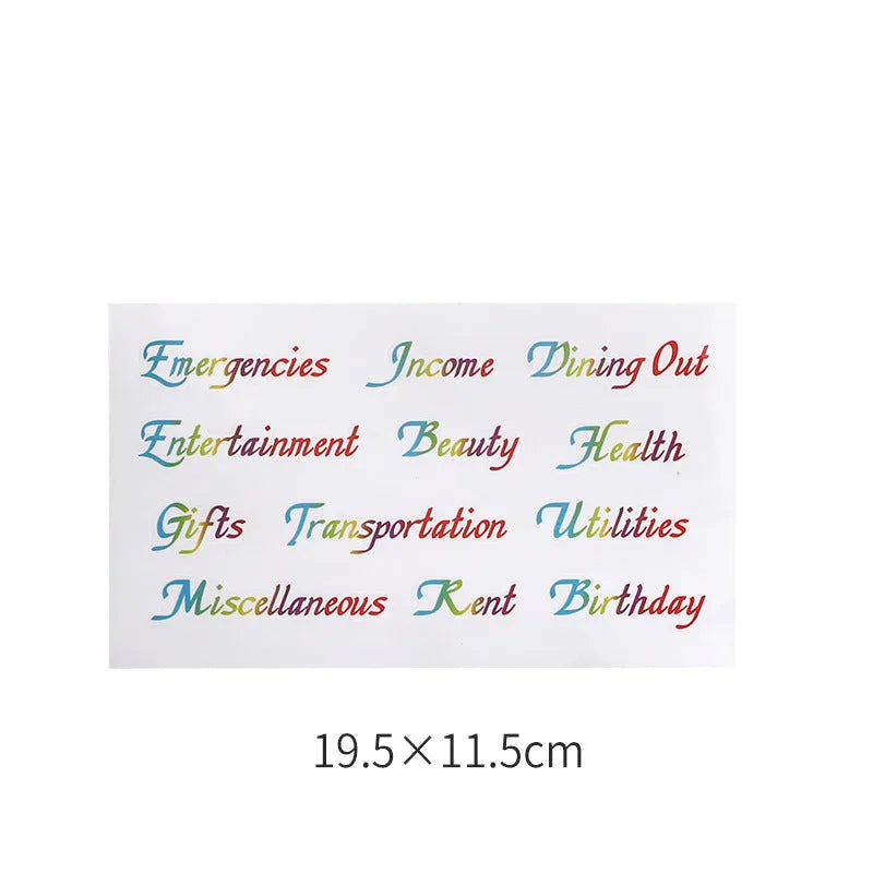Paper adhesive sticker set showing multiple grid designs, sticky notes, and A6 rulers in various colours