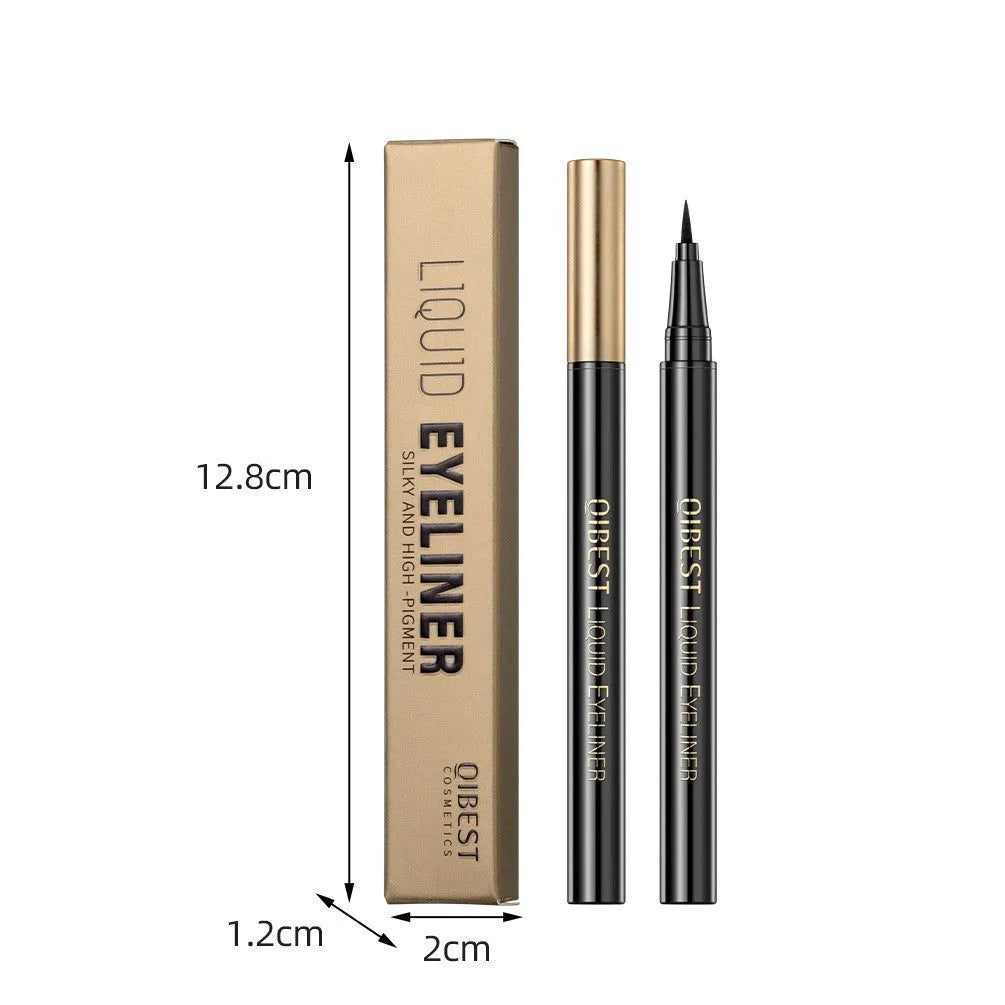 Black sweat-proof quick-drying liquid eyeliner pen with non-smudging formula