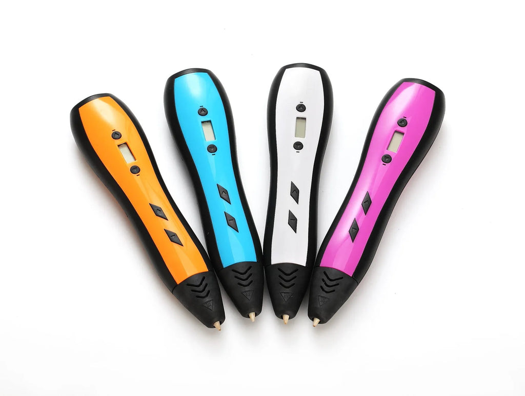 3D printing pen for children in blue, orange, purple or white with LCD screen and ceramic 0.7mm nozzle
