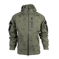 Lightweight polyester tactical coat in smoke green with front nylon zipper for commuter outdoor use