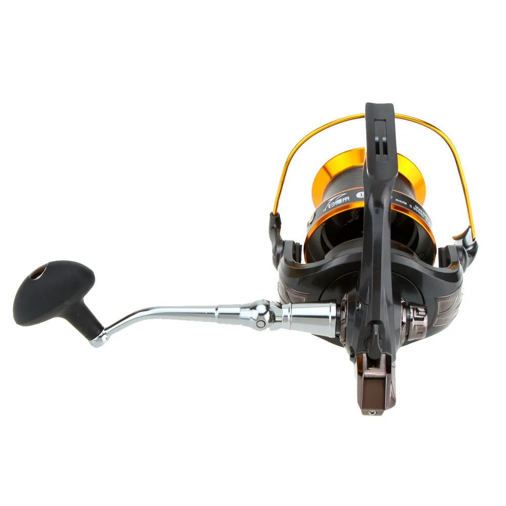 Orange 9000 series spinning reel with foldable handle and aluminium alloy body, 12+1 ball bearings