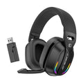 Black ANC three-mode low latency wireless headset with over-ear design and ABS construction for e-sports gaming