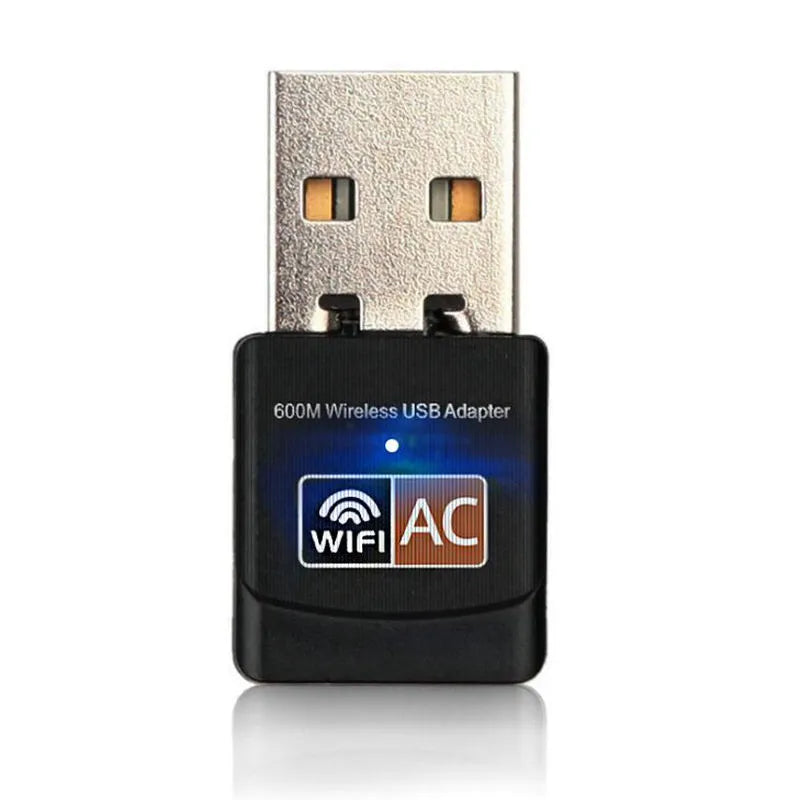 Mini black dual band USB wireless network card, 27x14x8mm, 5GHz 2.4GHz Wi-Fi adapter