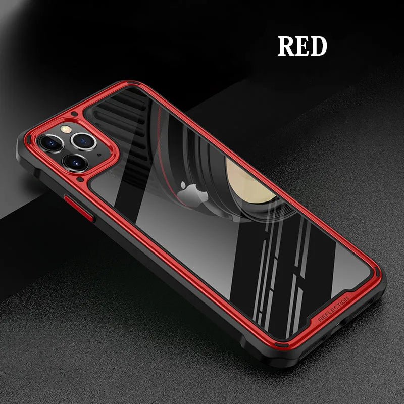 Clear silicone mobile phone case for iPhone 11 showing transparent design with phone visible underneath