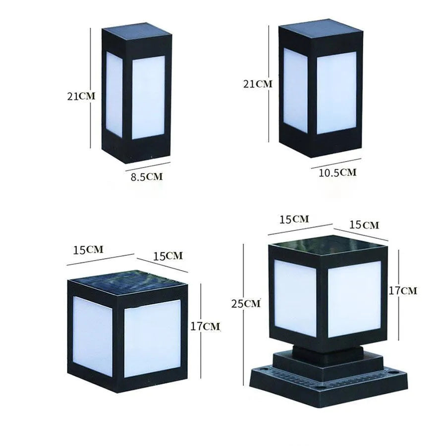 Solar-powered waterproof garden lights with LED illumination for outdoor landscape use