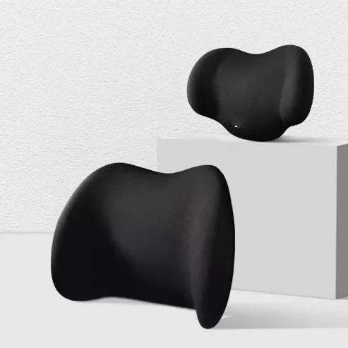 Memory cotton car cushion for headrest, back or waist support in black, green, grey or pink colours