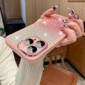 Ultra-thin transparent glitter iPhone case with gradient colour options and TPU construction