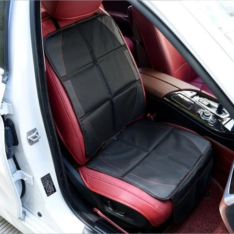 Child car seat cushion in black made of Oxford cloth with pearl cotton filling for all-seasons use