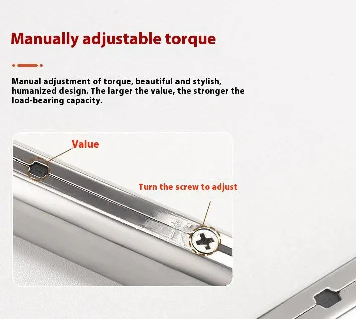 Cold rolled steel tatami cabinet support rod with adjustable stop mechanism for flap-up doors