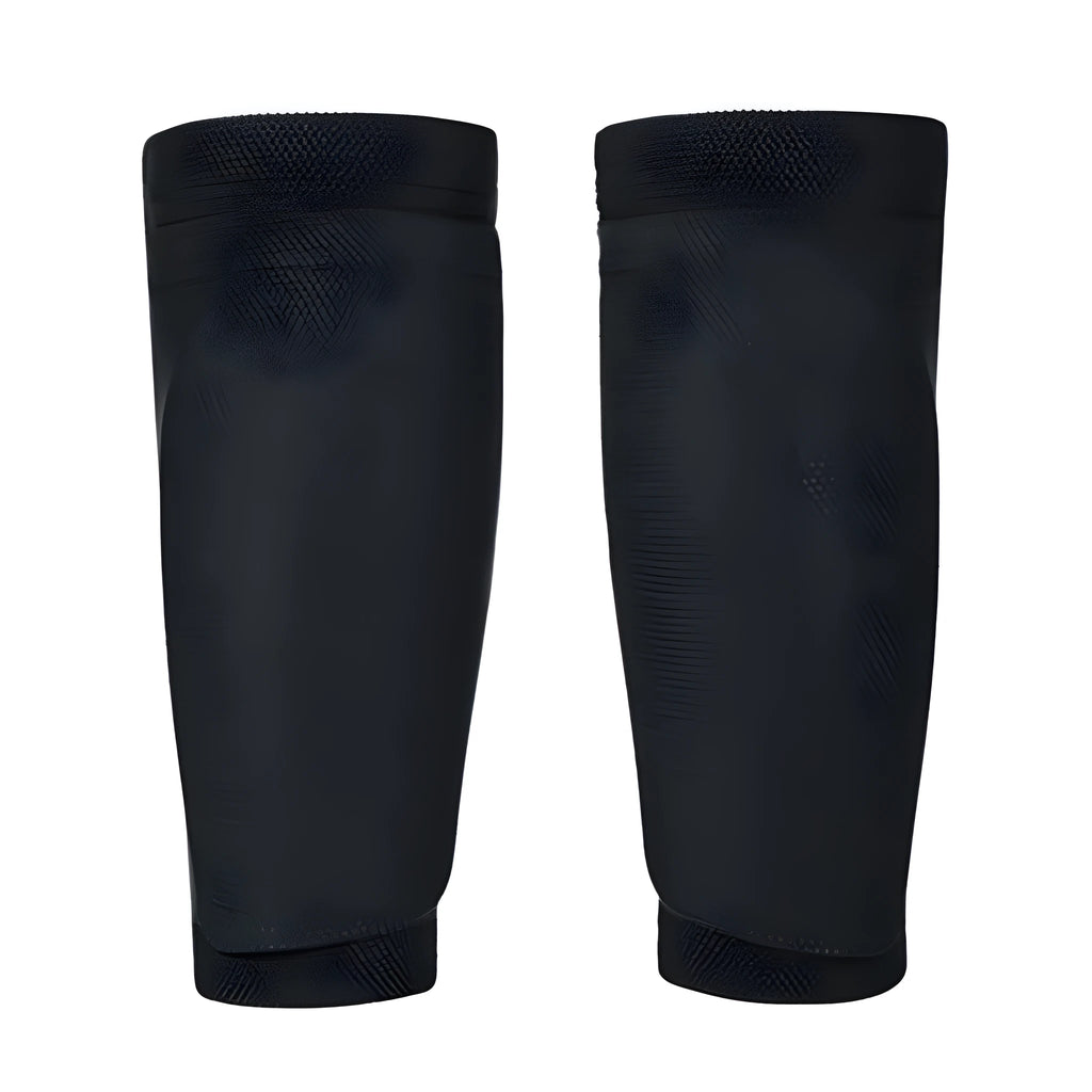 Football flapper leg guard 22cm shin pad sleeve in black or white with fixed plate