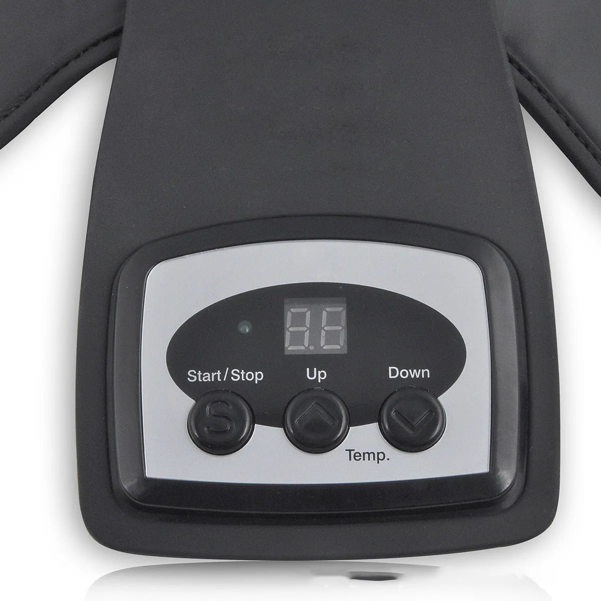 Infrared knee and shoulder massager unit with adjustable temperature control and separate pads.