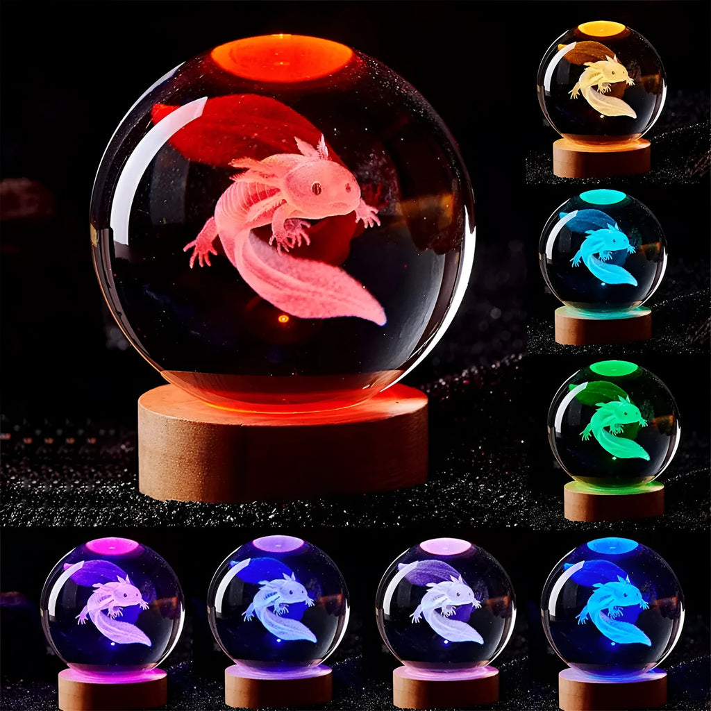 Galaxy Moon Galaxy small night lamp 6cm RGB desktop decoration with salamander style base
