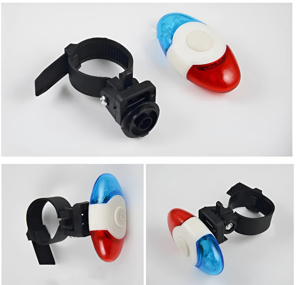 Cool equipment tail light showing red and blue 4LED lamp beads and adjustable base