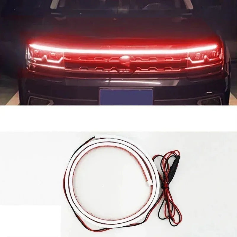 Flexible silicone car daytime running light strip in chosen length and colour with upgrade scanning pattern.