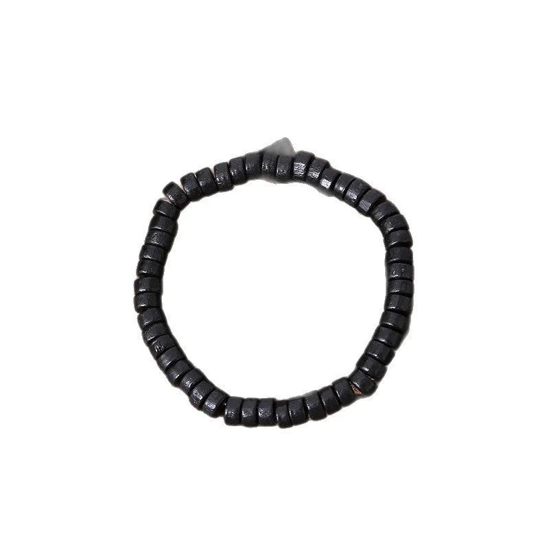 Men's multi-layer leather bracelet set with electroplated alloy and geometric round, oval, polka dot, and line design, unisex accessories set