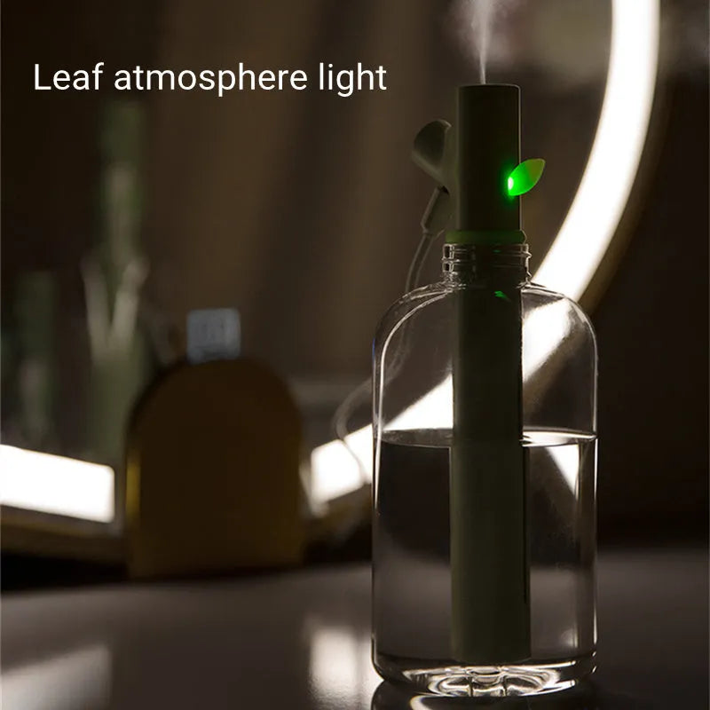Transparent portable USB humidifier with water purification filter stone