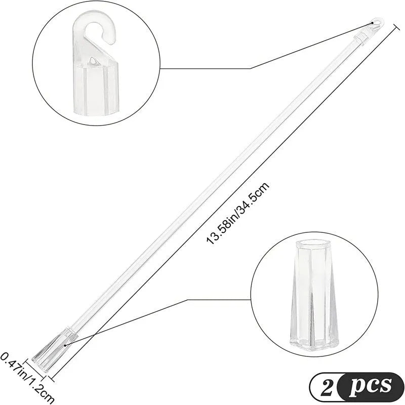 White acrylic plastic shutter transparent rotating rod for household window blinds