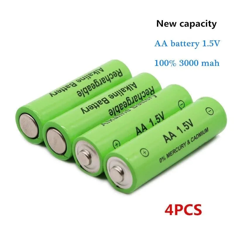 High capacity 3000mAh alkaline rechargeable AA battery