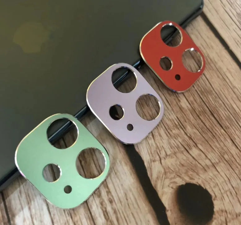 Metal camera lens protection ring for Apple iPhone 11 and iPhone 11 Pro in multiple colours.