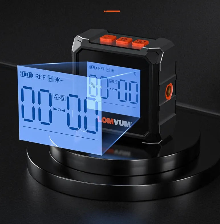 Digital laser infrared woodworking steel tape measure tool with alloy casing and display