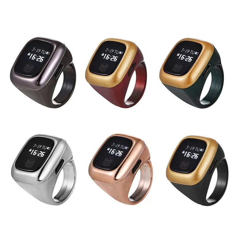 Electronic digital counter for zikr and prayer counting with vibration reminder function