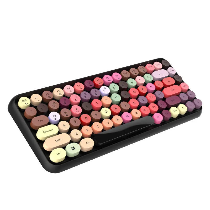 Wireless Bluetooth keyboard with 84 keys, ABS body, 320 x 136.6 x 30.5 mm, Black and Colourful options