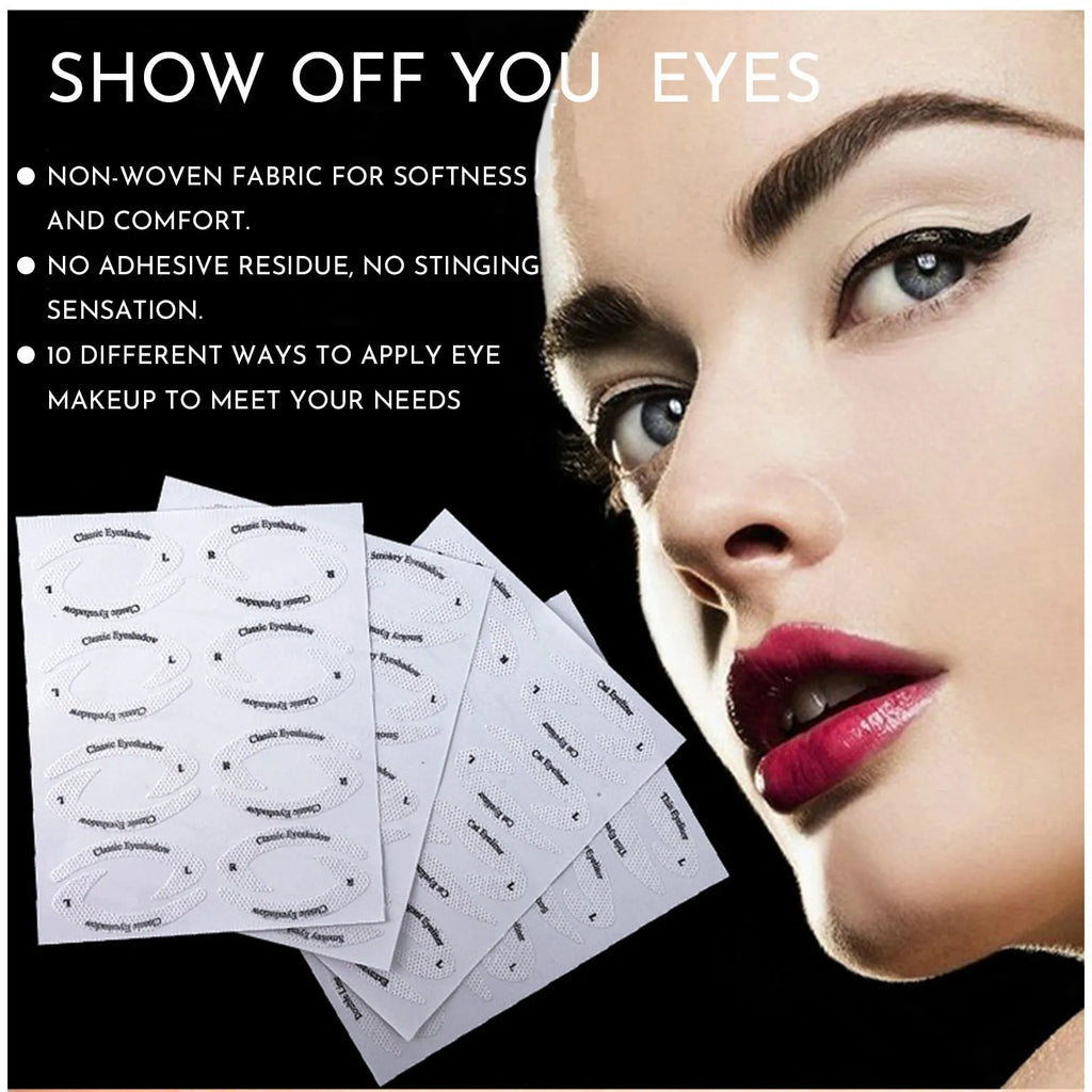 Set of four reusable flexible eyeliner stencil stickers for winged eyeliner and eyeshadow application