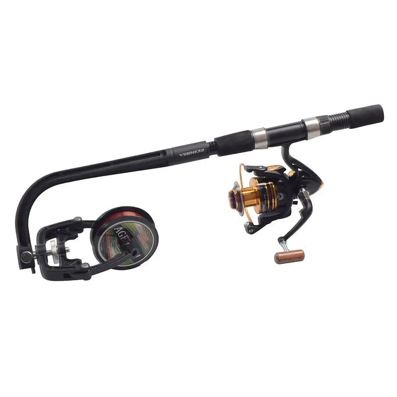 Multifunctional fishing rod, black ABS engineering plastic stream pole, 300g, package size 30cm x 21.5cm